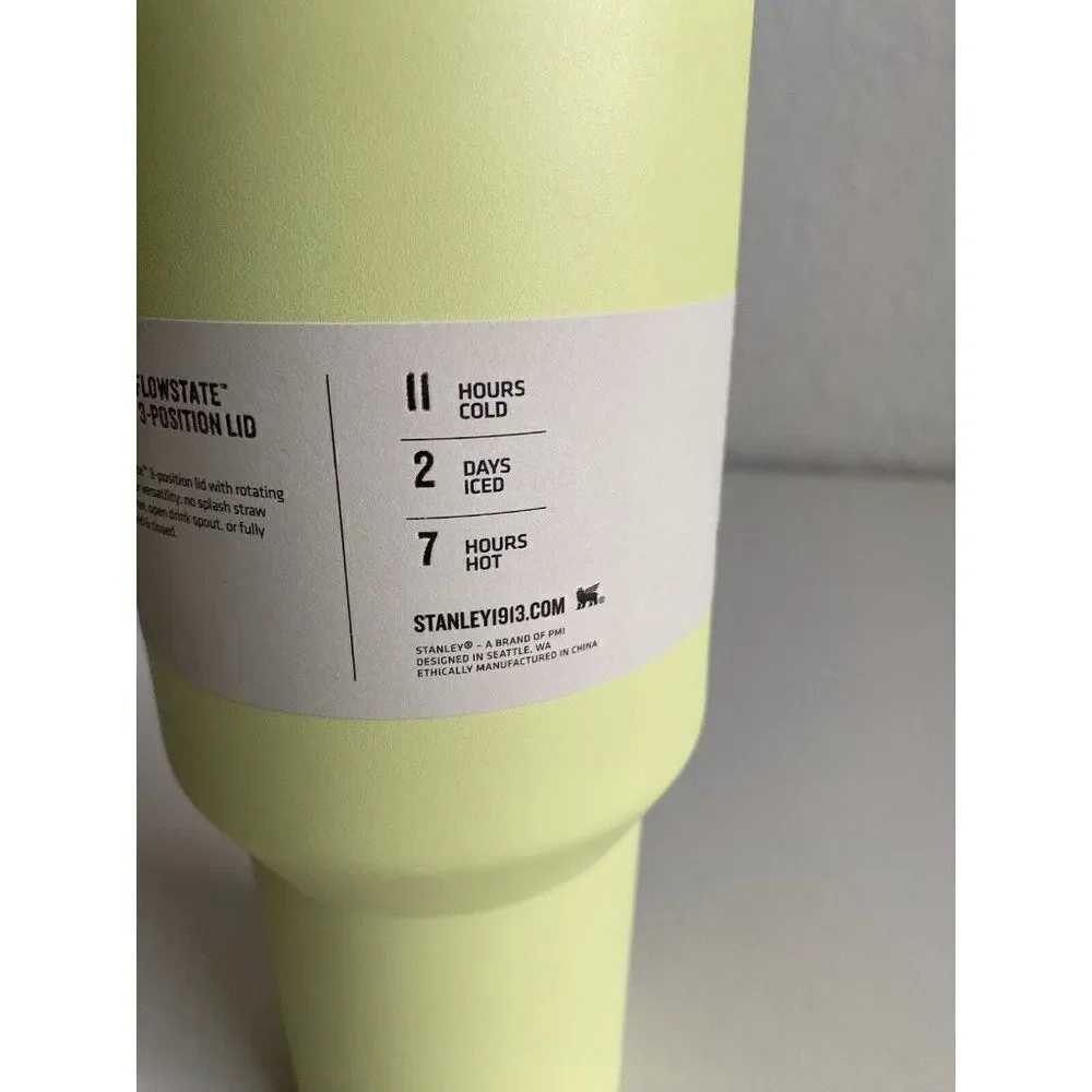 Stanley Adventure Quencher H2.0 Travel Tumbler Straw 40oz Citron LIMITED EDITION